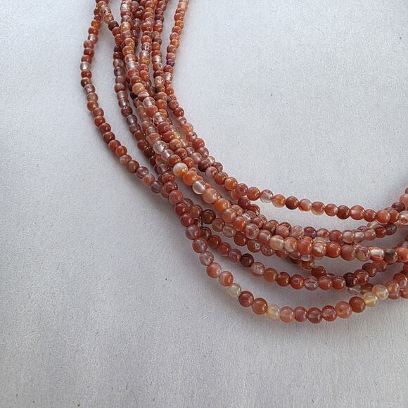 Jay King Multi 8 Strand Necklace 16" Red Agate New Western Coastal Resort - Picture 8 of 11